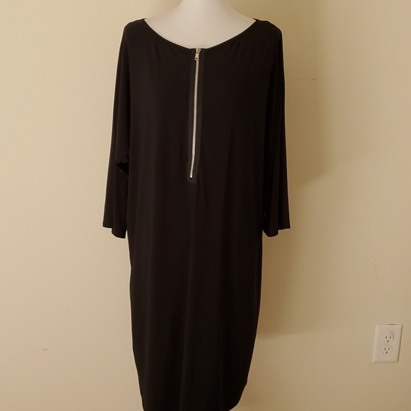 Lane Bryant Dresses & Skirts - Lane Bryant black dress w/ exposed zipper